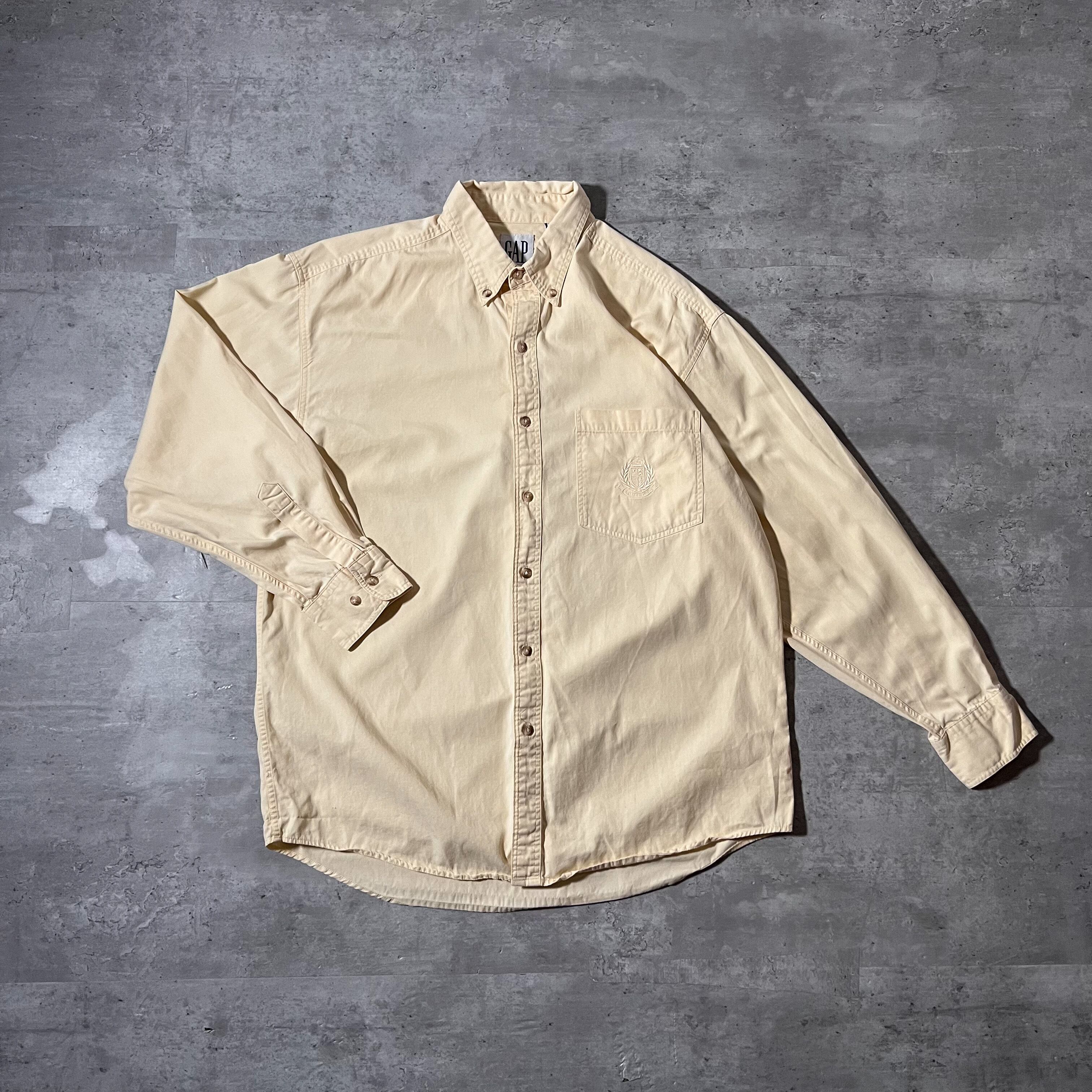 80s-90s “old GAP” light yellow B.D. shirt 80年代 90年代 オールド