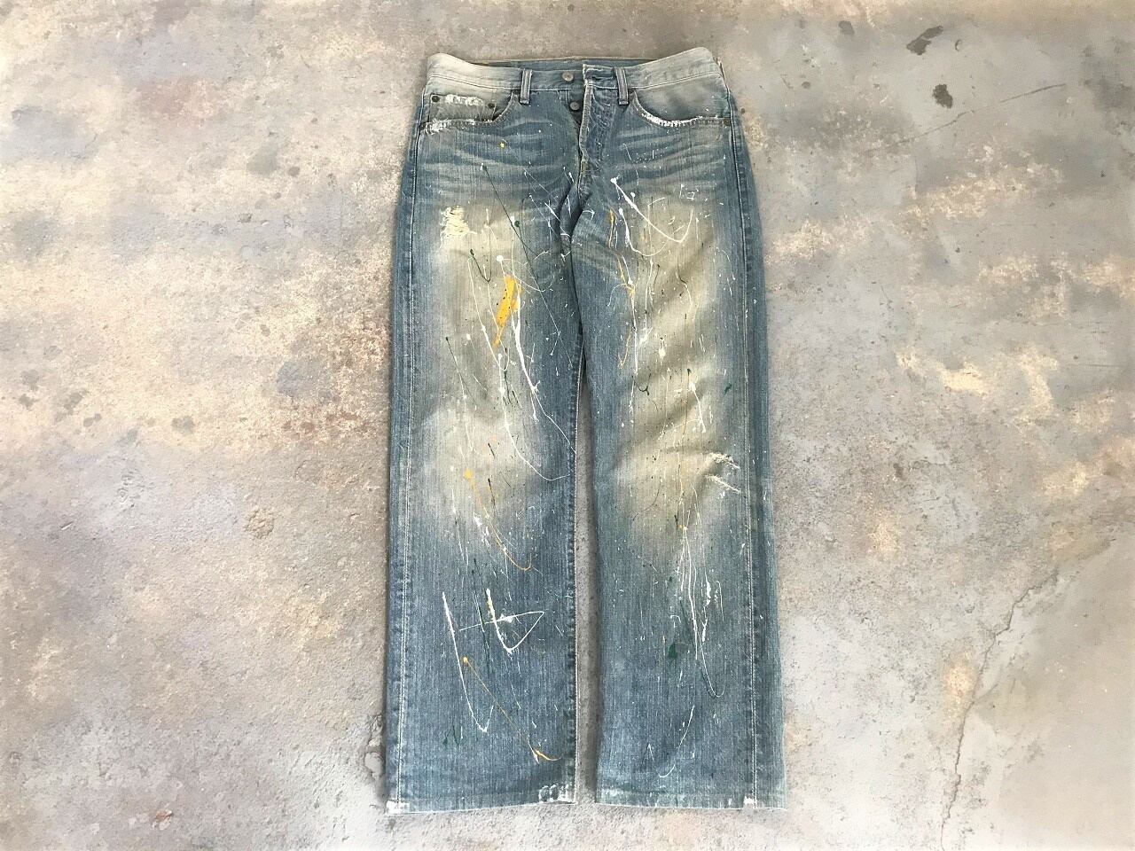 2000s Levi's 501 painted denim