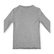 green label relaxing ユナイテッドアローズ フリル 長袖 リブ カットソー Tシャツ /グレー/レディース