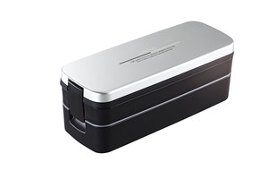 【在庫のみ】アスベル ランチボックス2段バック付  シルバー SS-T820