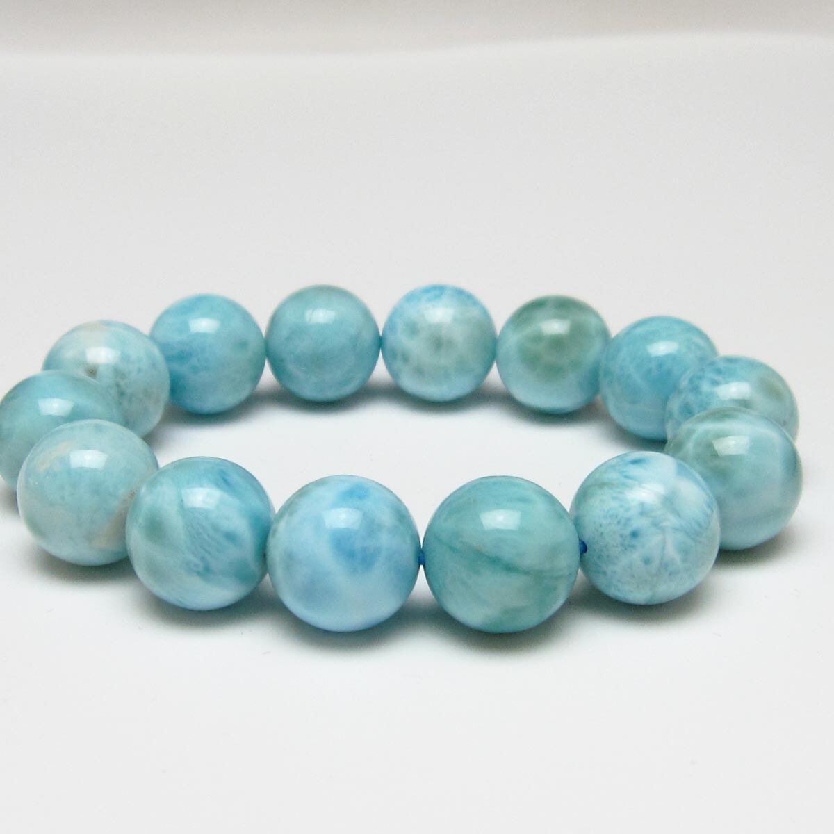ラリマー ブレスレット 15mm 一点物 111-56529