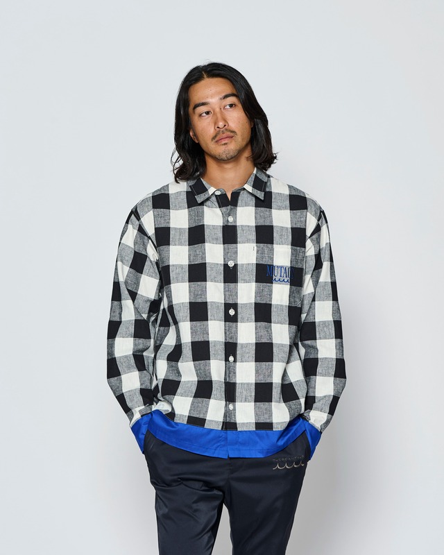 【予約販売3月下旬～4月中旬入荷】muta MARINE × ACANTHUS カラースイッチ シャツ