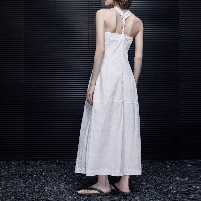 Crossback Sleeveless A-Line Maxi dress W00439