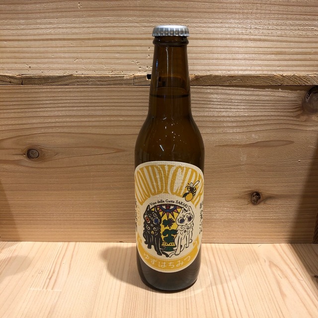 坂城発泡にごり林檎酒ゆずはちみつ2023 330ml甘口　シードル　　坂城葡萄酒醸造　Vino della Gatta SAKAKI