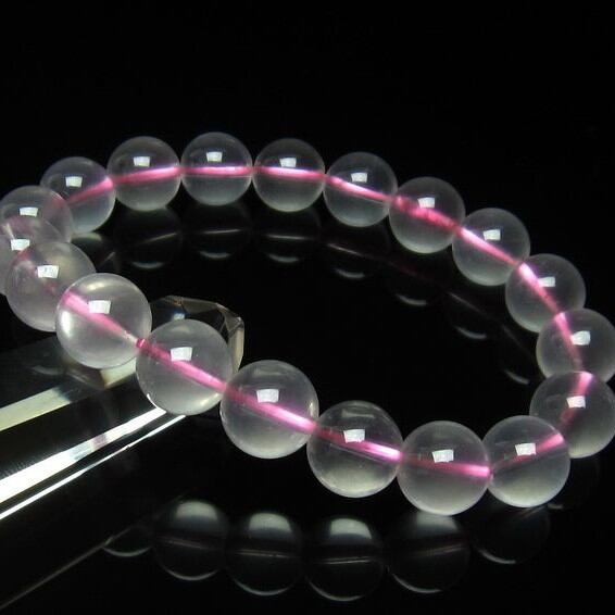 ミルキークォーツ ピンク ブレスレット 11mm [M便 1/10] 111-4973