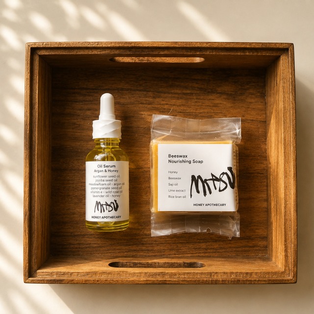 期間限定 SPECIAL PRICE｜ミツ石鹸 65g ＋ Oil Serum Argan & Honey 30ml