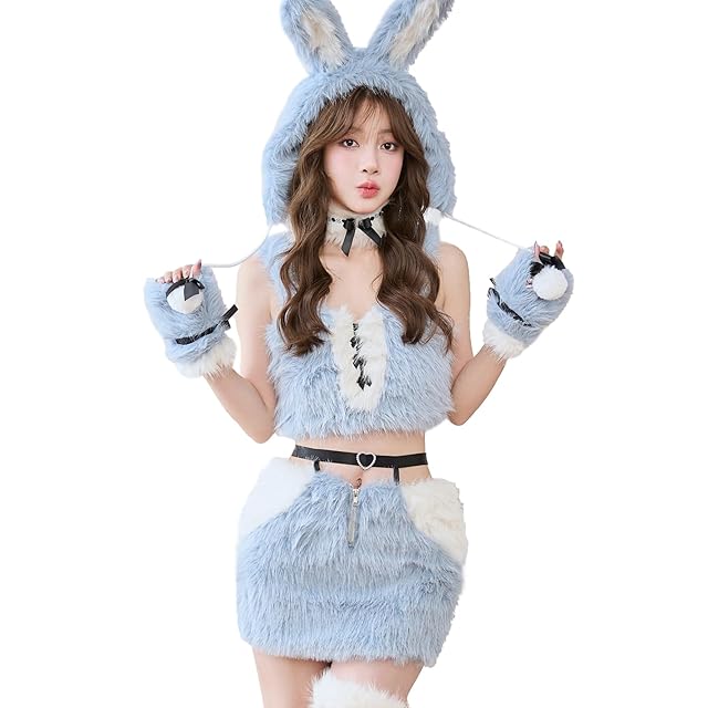 在庫セール』[Malymoon] コスプレ アニマル 動物 バニー うさぎ 白