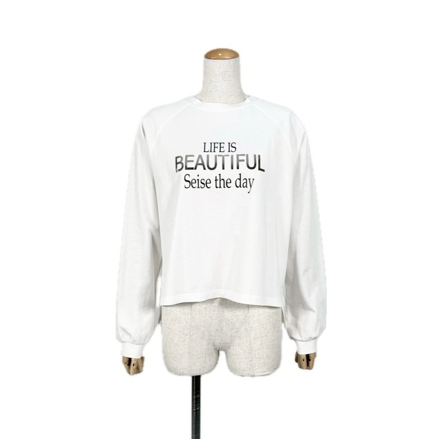 箔ロゴプリントロングスリーブT 616958-094}