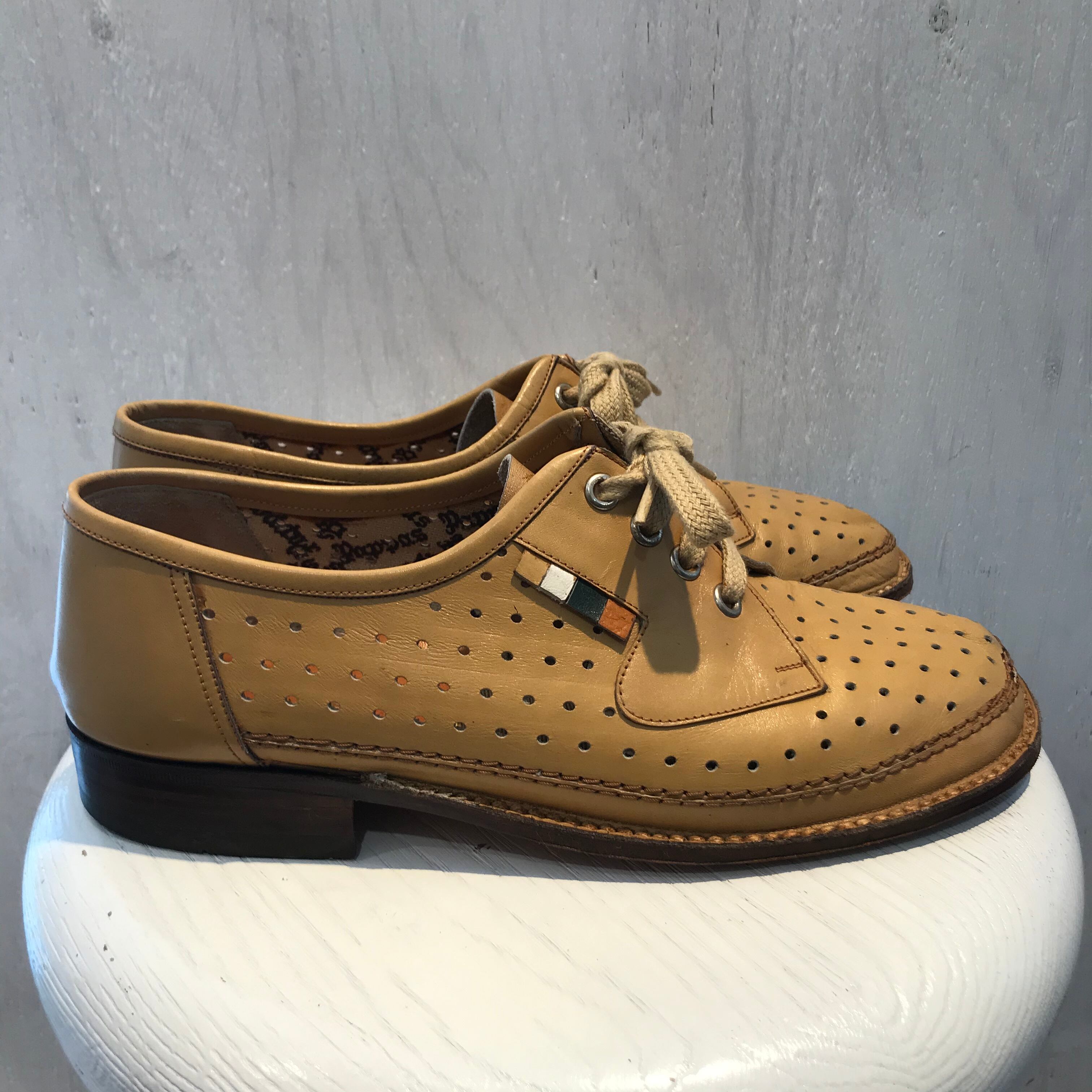 Vintage /punching leather shoes/パンチングレザーシューズ/キャメル