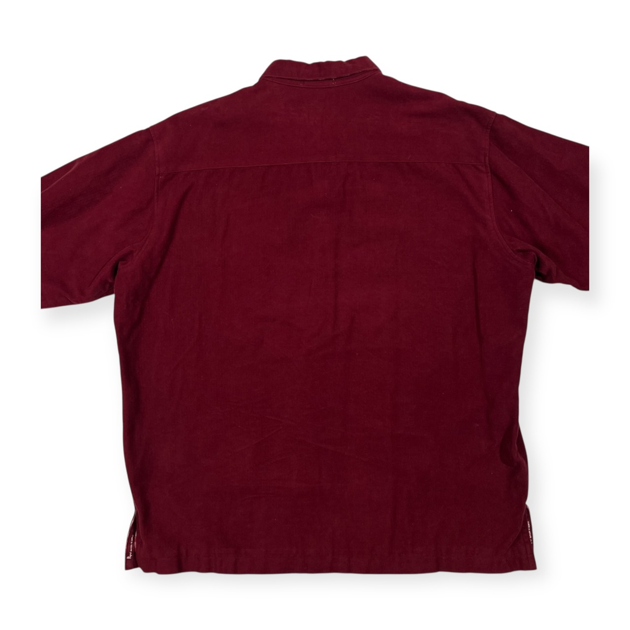 Papas パパス 裏チェック フランネル 長袖シャツ ジャケット サイズ L /ボルドーレッド系