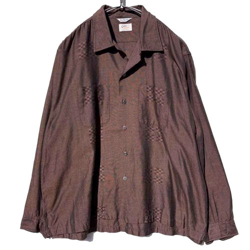 【Golden Eagle】Vintage Open Collar Cotton Shirt【1960s-】