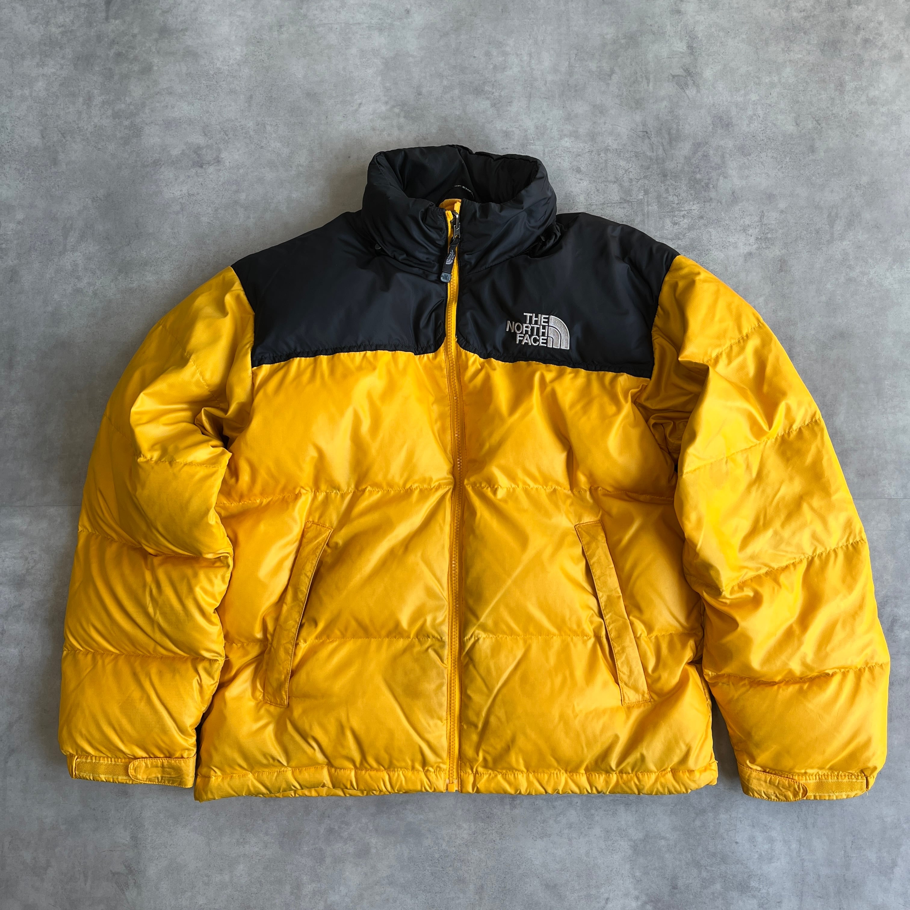 ノースフェイス ヌプシ ダウンジャケット 700 刺繍 M 黄色 12706 | fuufu