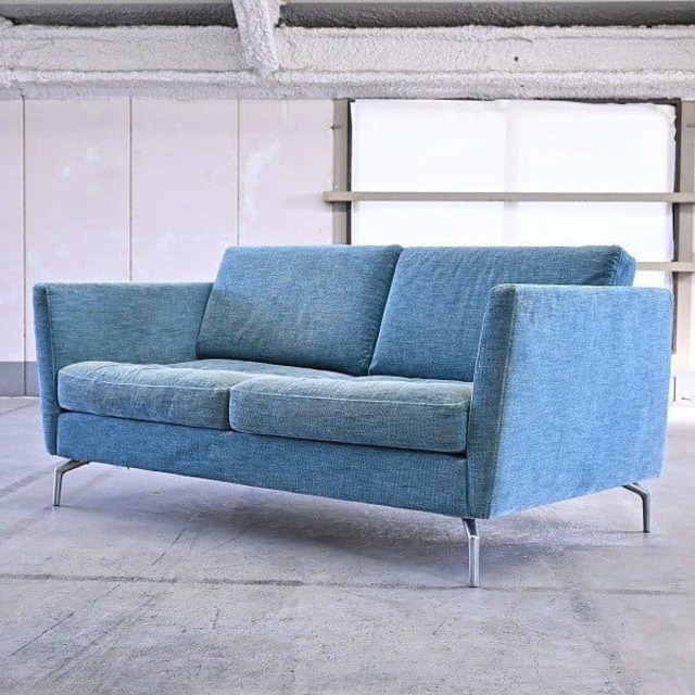 BoConcept 35万「Osaka/タフティングシート」2人掛けソファ ファブリック アンダース・ノルガード 2P ラブソファ フェミニン ボーコンセプ【中古家具/中古インテリア/USED家具ユーズド家具/リサイクル】