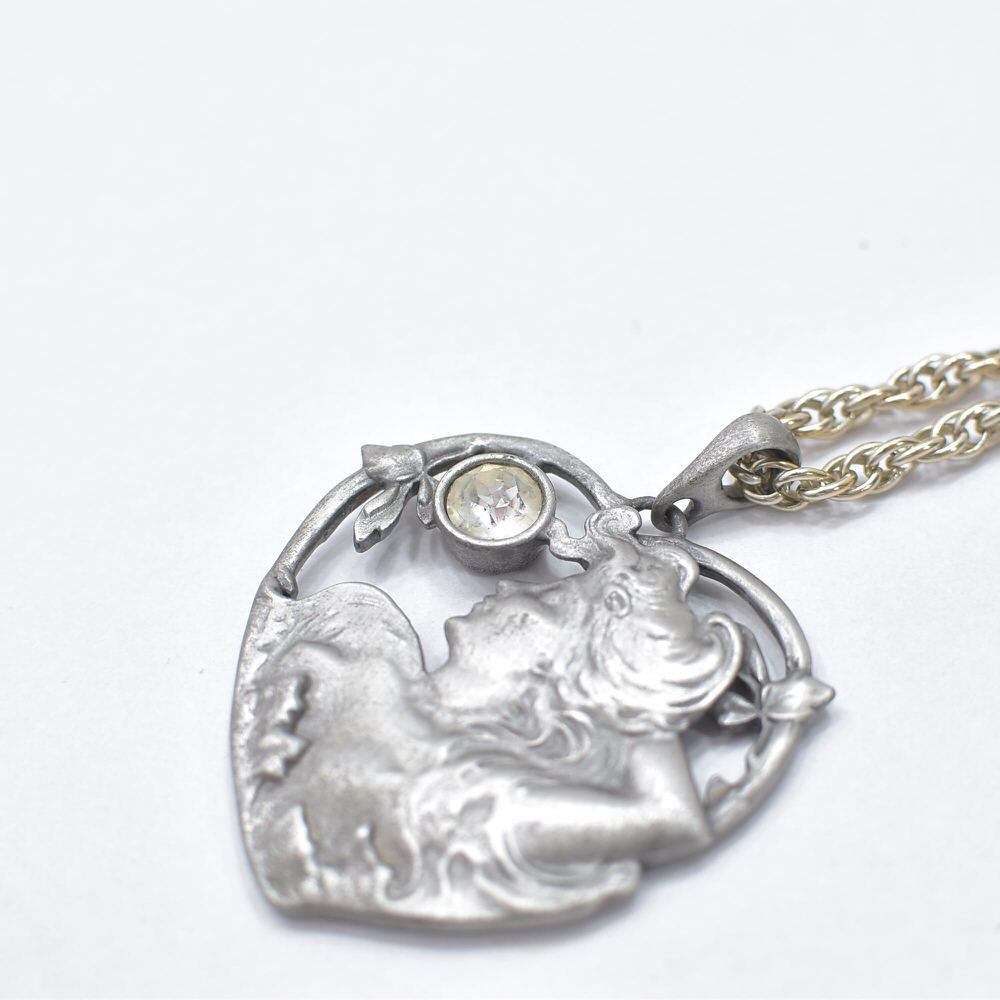 断捨離　ネックレス　美品　アンティーク？ビンテージ？レディース？　メンズ？ フランス アンティーク シルバー ミディアムレングス フィルグリー