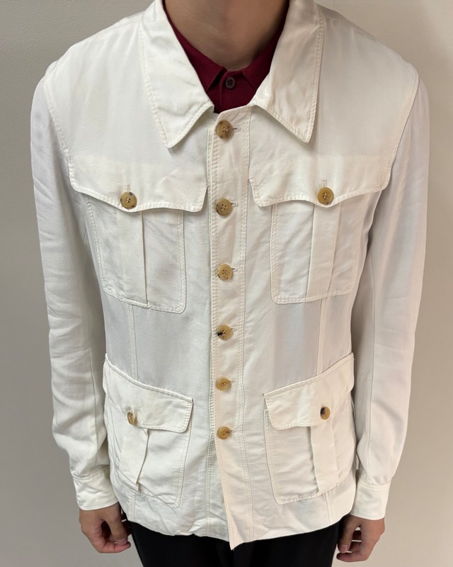 【Dries Van Noten】white safari jacket