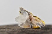 Yellow Fluorite with Calcite