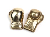 BRASS BOXING GLOVE PAPER WEIGHT.