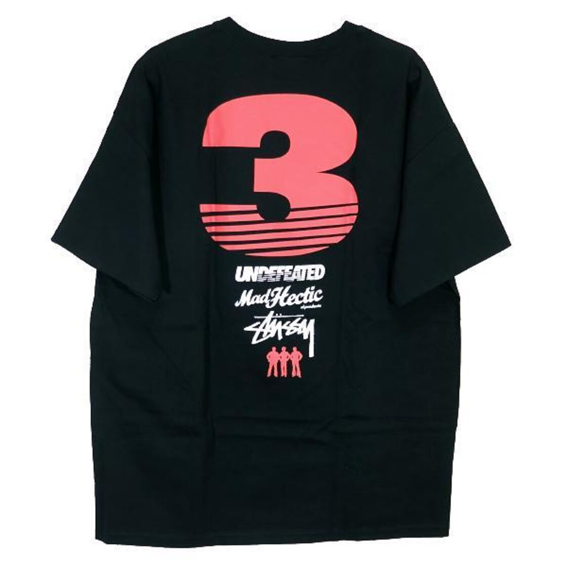 UNDEFEATED x STUSSY x MAD HECTIC THREE THE HARD WAY TEE サイズXL 