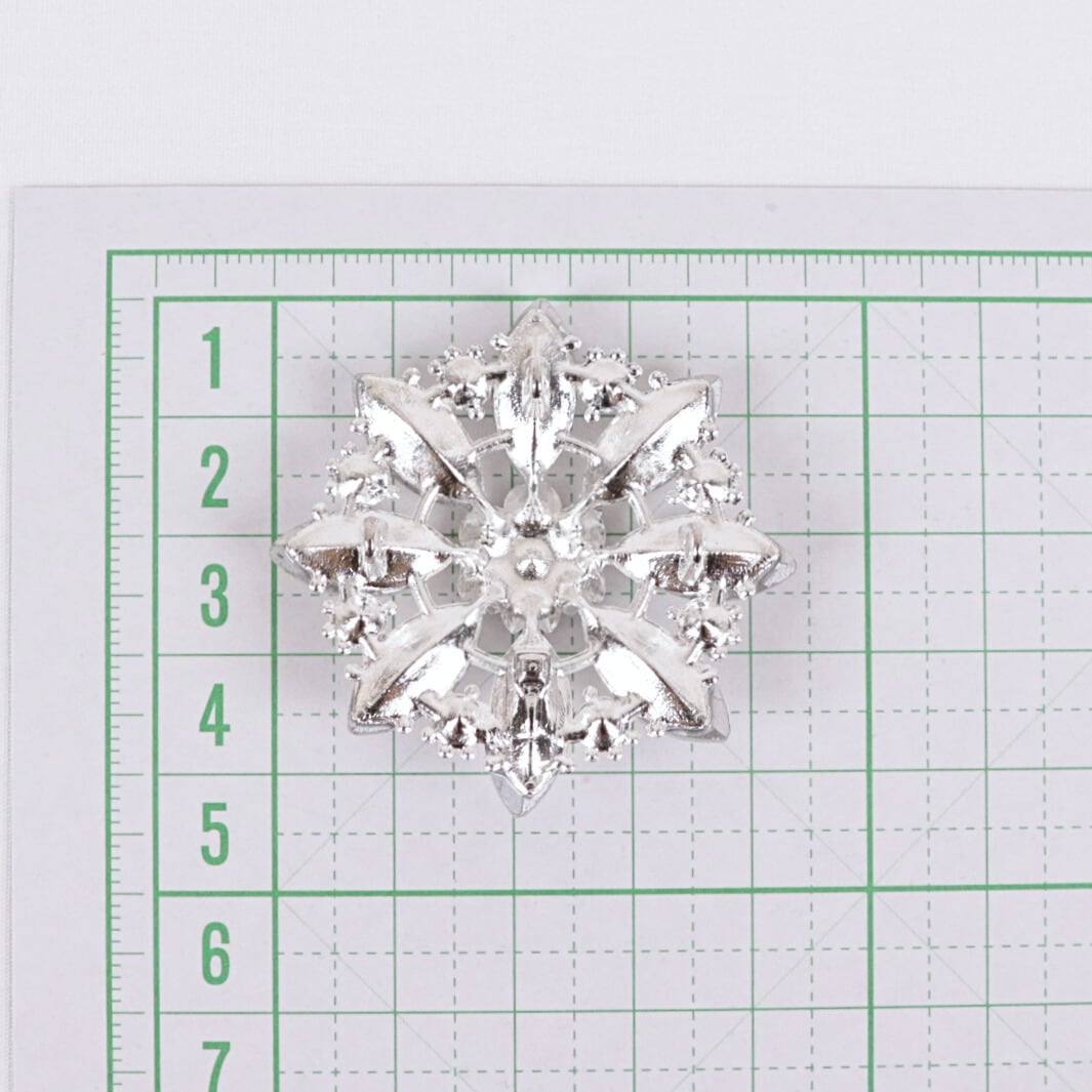 フラワー パーツ お花 スノークリスタル 金属 シルバー ゴールド