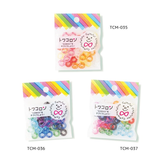 キッズビーズ　トワコロン/∞カットミックス　ジェリーカラー　【アクセサリー材料】【子供向け】