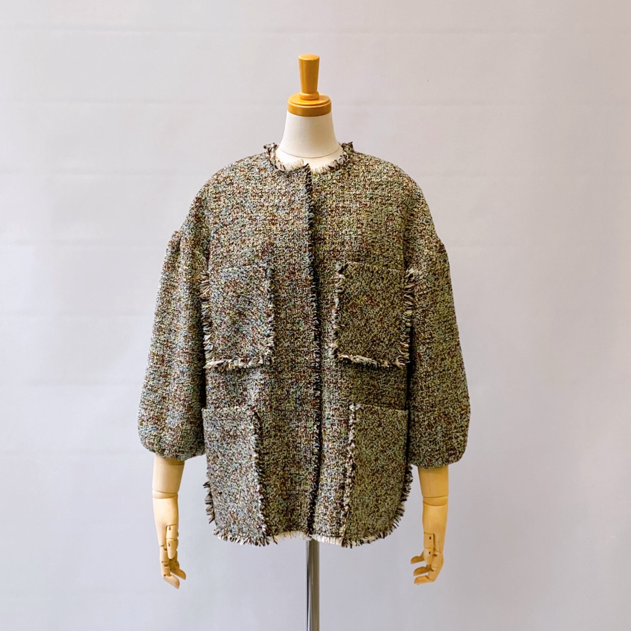 GREED(グリード) KASURI Classic Tweed Puff Jacket [送料無料]