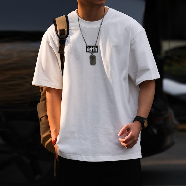 シンプルプリント半袖Tシャツ 260197