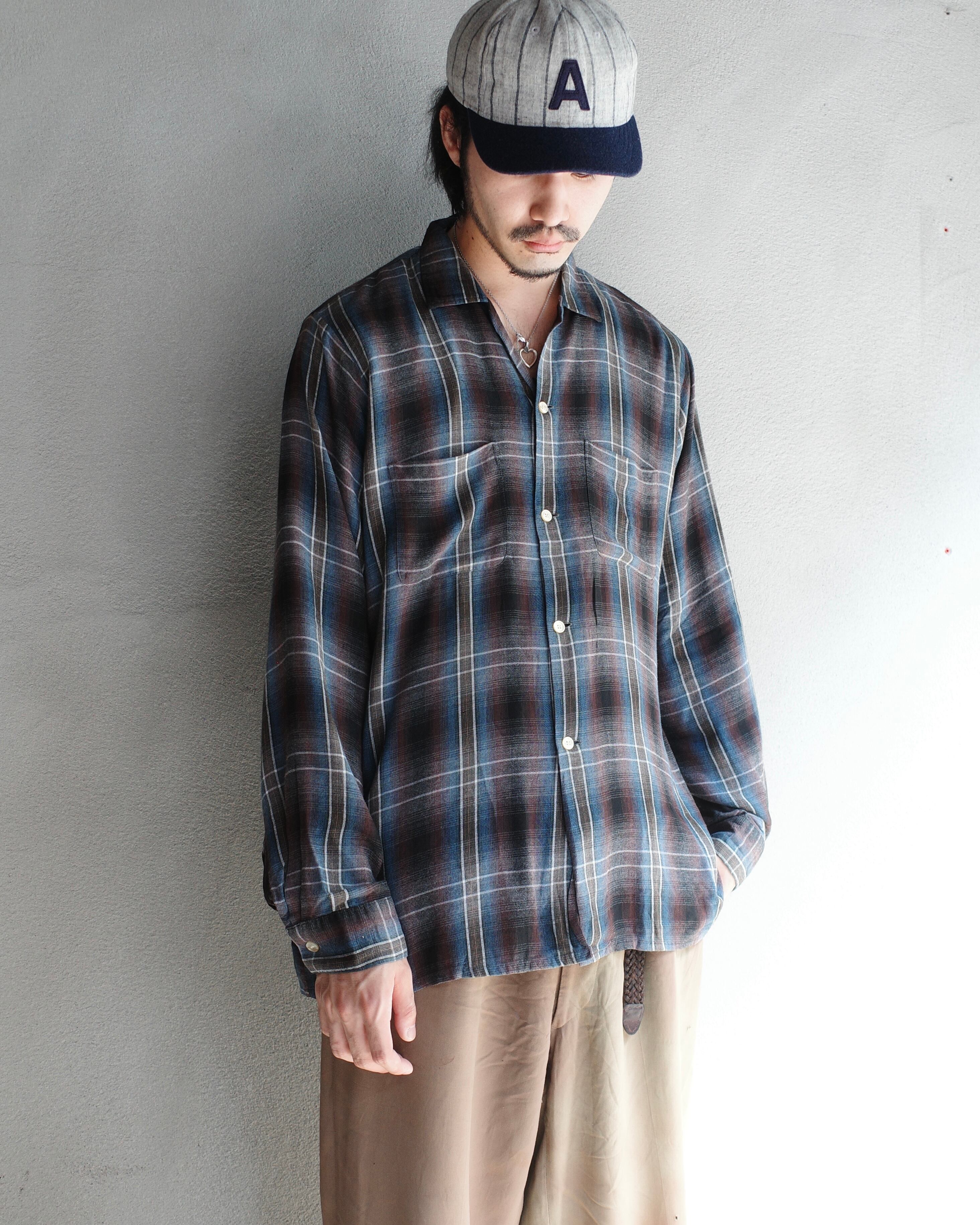 60s unknown】ombré rayon shirts | used.memento
