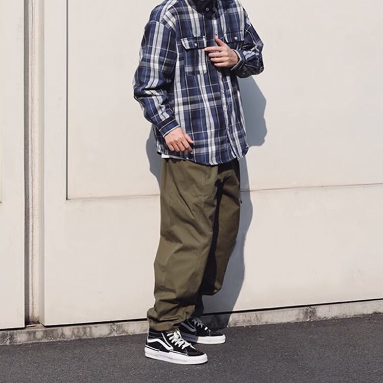 ★CUSTOM WOVEN PLAID POCKET SHIRT　　　A0785