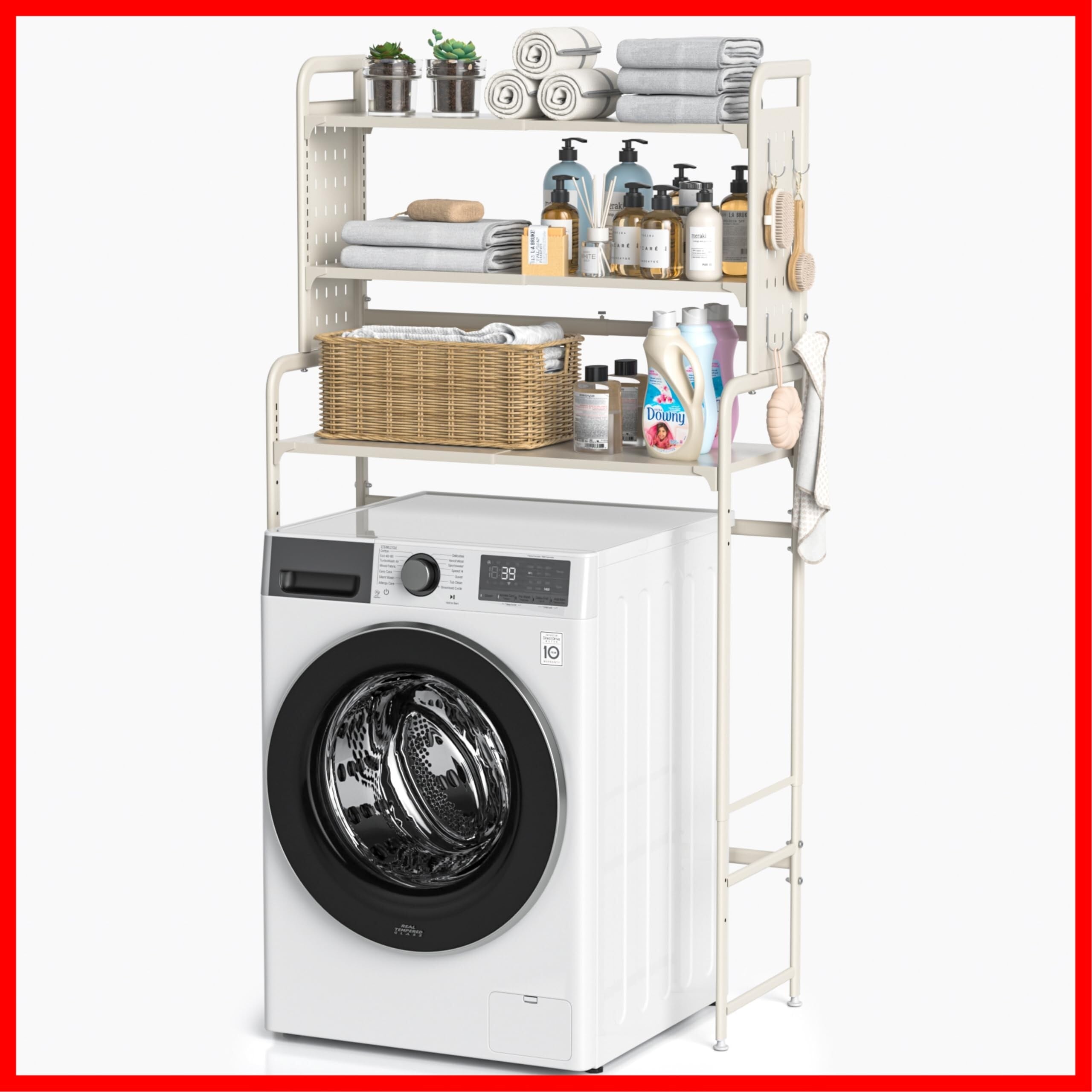 Bounvi 洗濯機 ラック【幅伸縮タイプ 51~81cm】日本語の説明書付き