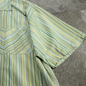 tommy bahama multi stripe silk open collar shirt