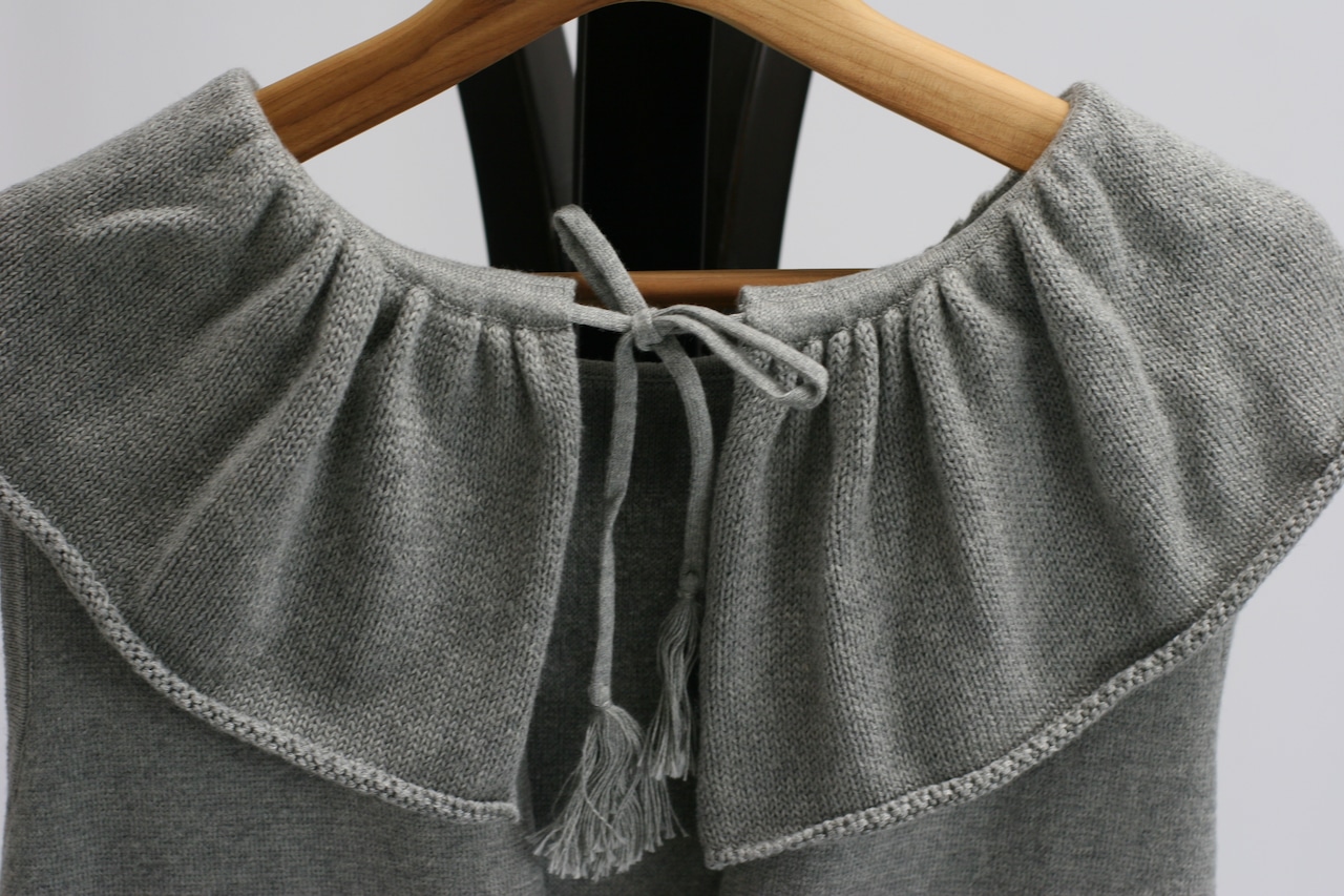 【Gauze#】Pierrot collar knit salopette(G1245)