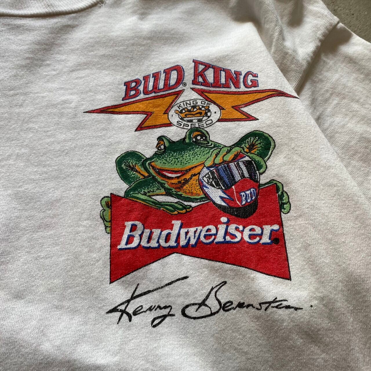90年代 Budweiser King Racing バドワイザー カエル 両面プリント 