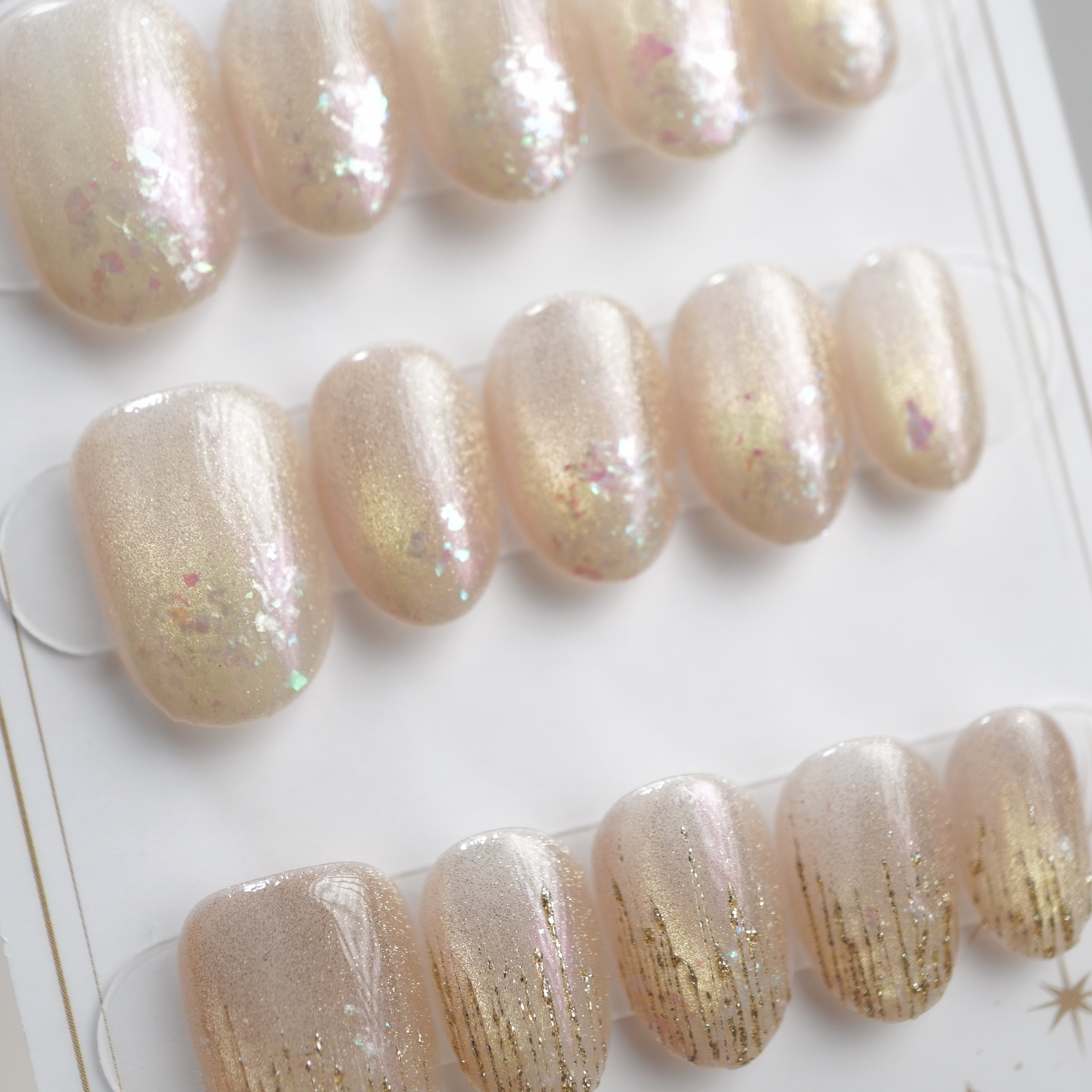 【#701】繰り返し使える【プレミアム】ネイルチップ/ショートアーモンド 秋のちゅるんシリーズ /XY261