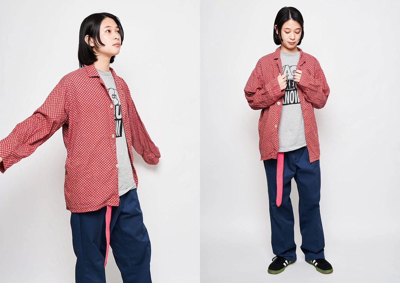 小紋柄シャツ jacket