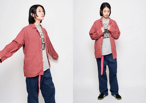 小紋柄シャツ jacket