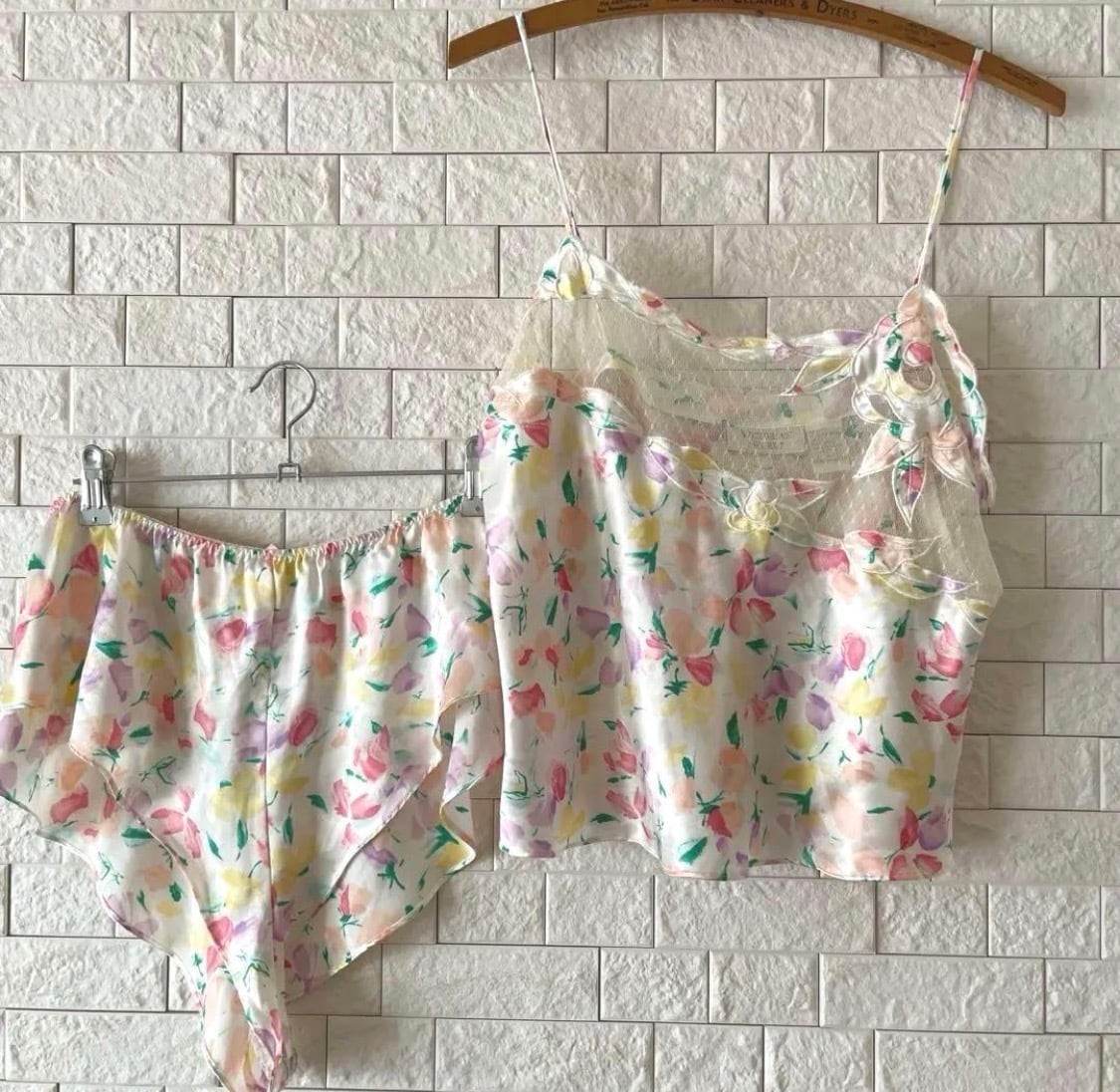 vintage Victoria's Secret flower lingerie set | cabaret
