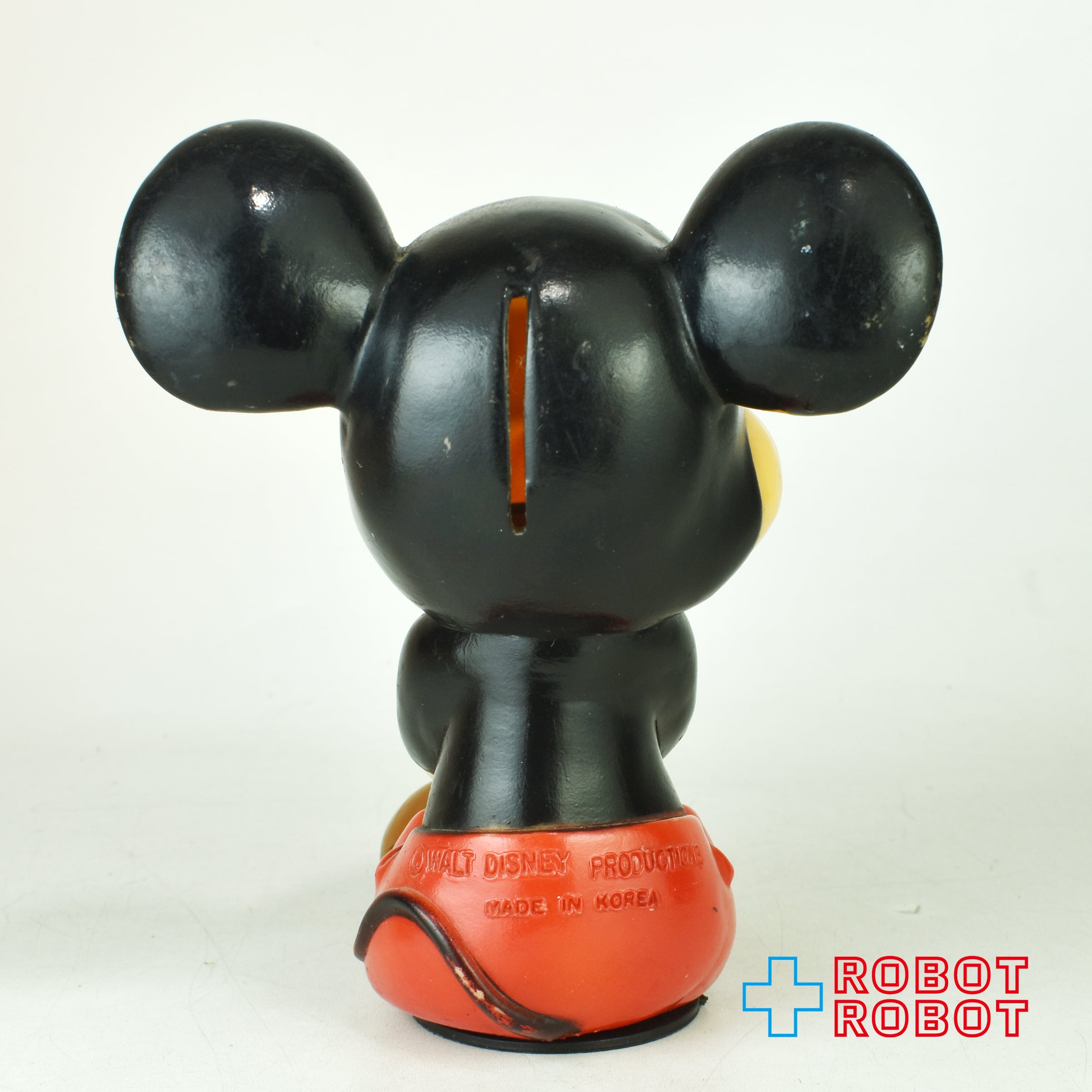 ディズニー ミッキーマウス おすわり ソフビ貯金箱 ラバードール KOREA