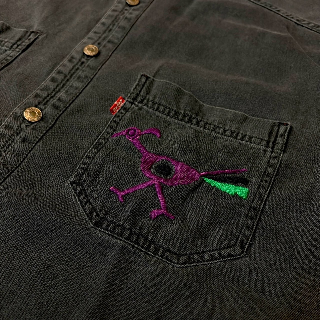 ナスングワム【Nasngwam】Indian motif Denim Shirt　Mサイズ - 2