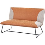 グラドナス 2人掛 スチール 粉体塗装 ソフトレザー ポリエステル