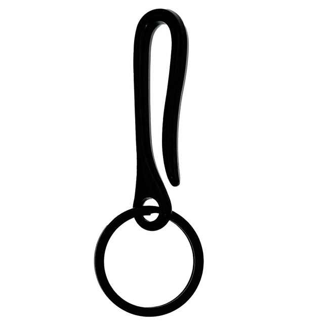 釣り針 フック キーホルダー キーリング付き ベルトフック バイカー ウォレットチェーン Mサイズ ; USFH-002BK