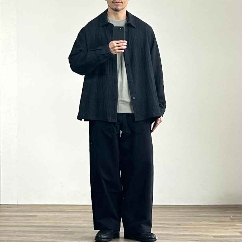 still by hand ウールオーバーサイズコード STILL BY HAND】WOOL/NYLON HALF COAT スティルバイハンド ウール
