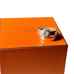 vintage HERMES silver belt ring “Double True”