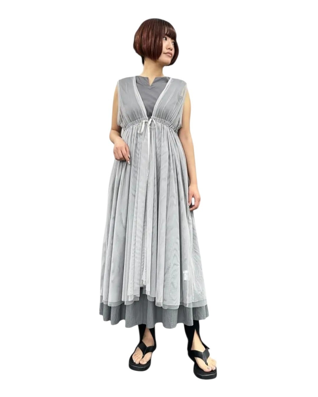 SALE【ayane】チュールロングジレ 835623 アヤン | red earth