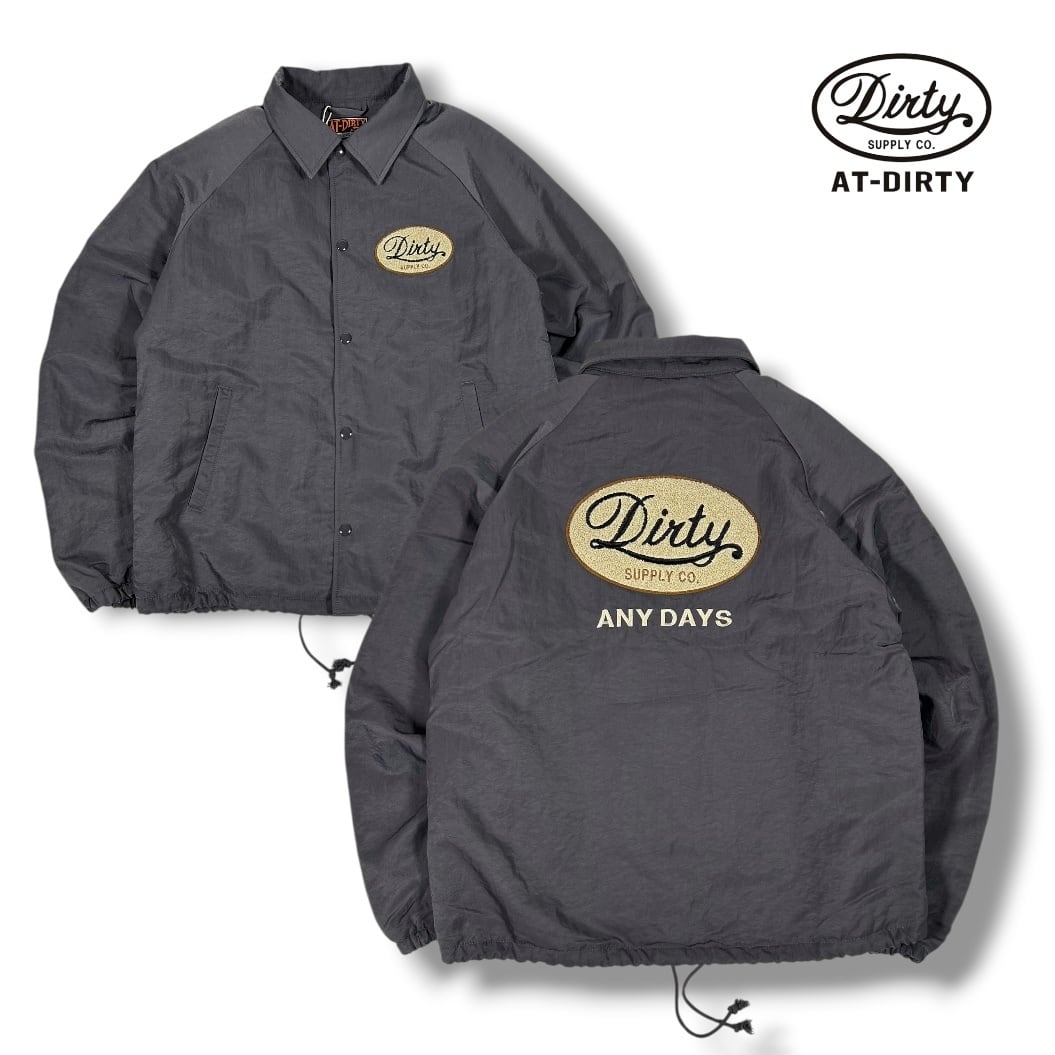 ボアコーチジャケット コーチジャケット ドロップショルダー グレー AT