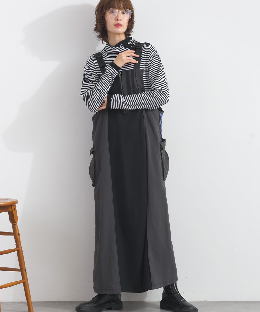 シルケットツイルトラックジャンパースカート K52076 【restock