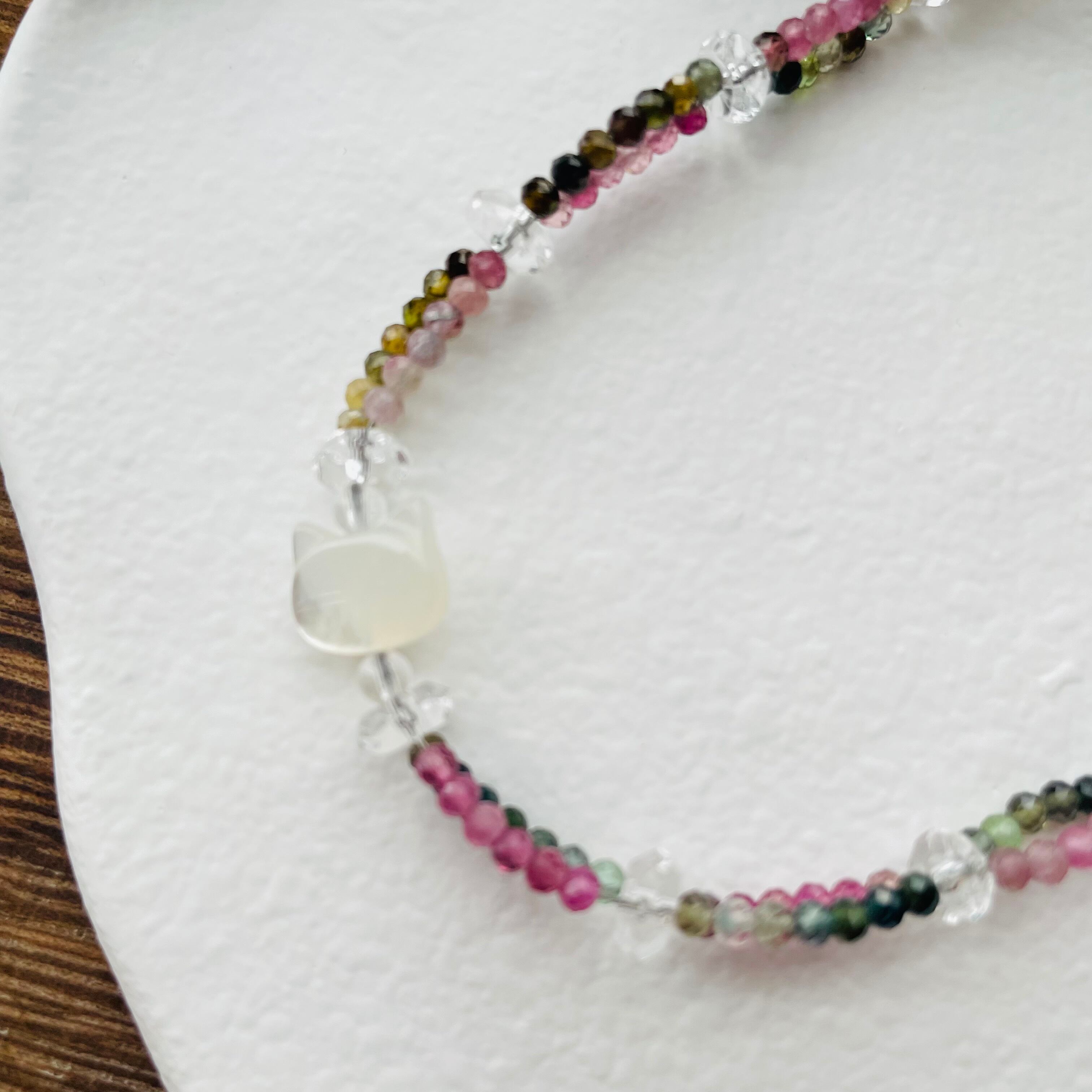 44-①②③猫×パワーストーン｜ブレスレット｜魅力UP・癒やし効果｜ ネコ ねこモチーフ 猫雑貨 猫グッズ アクセサリー 天然石  プレゼント ギフト レディース