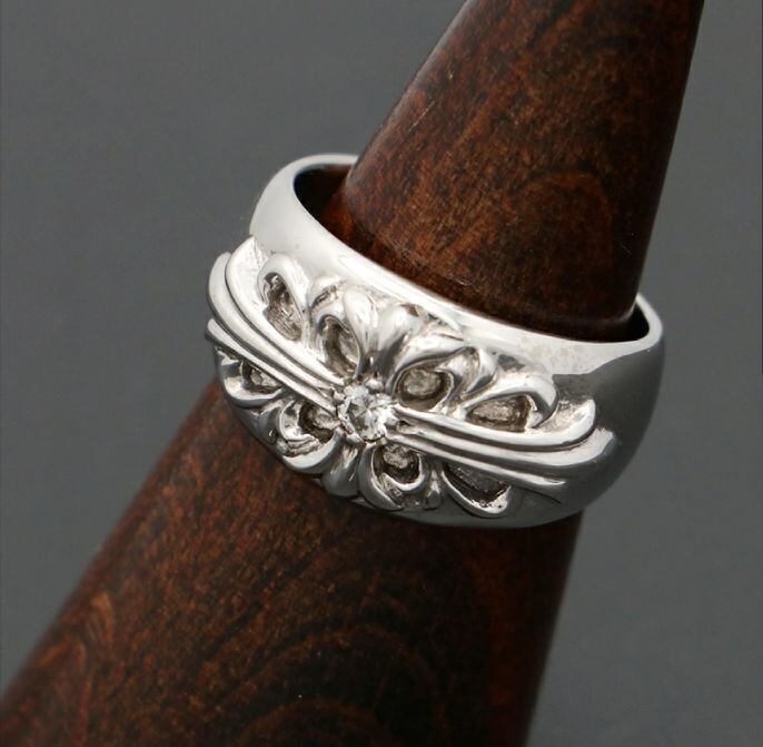 CHROME HEARTS クロムハーツ フローラルクロスリング