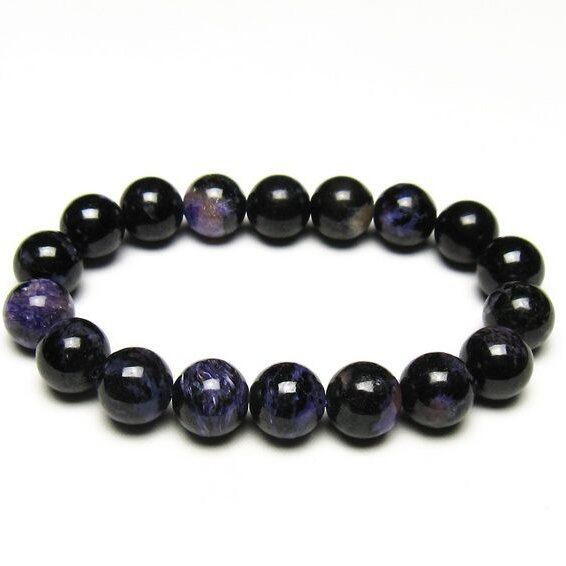 チャロアイト ブレスレット 12mm 一点物 メール便可 111-49254