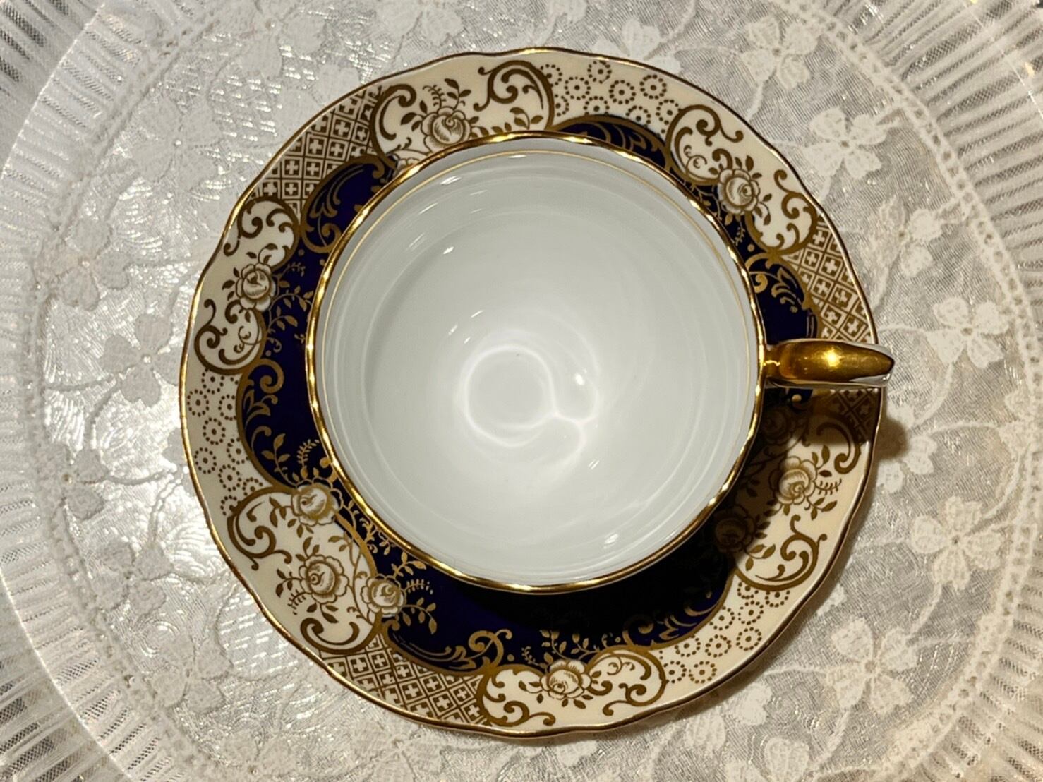 クラウンスタッフォードシャー (1930-1950年頃） コバルトブルーの