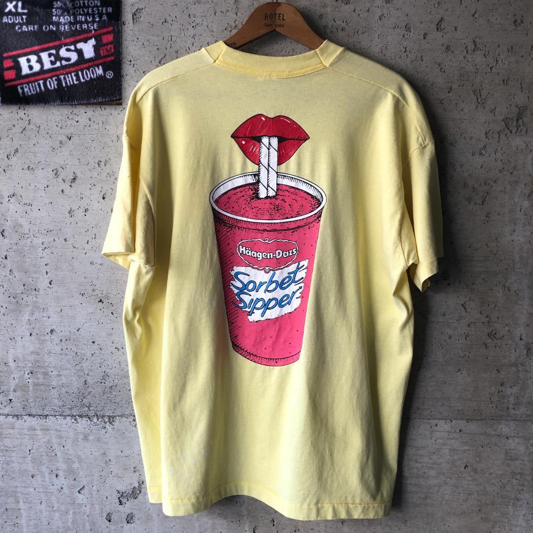 XZ412 90s Tシャツ ハーゲンダッツ アイス プロモ ビンテージ 古着 
